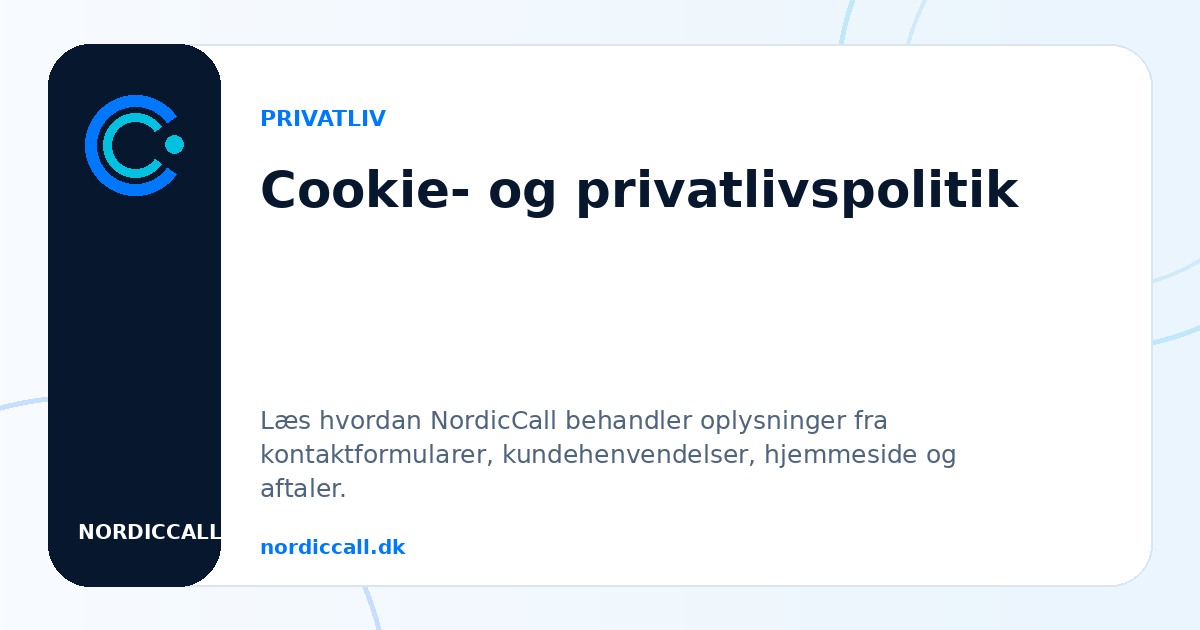 Cookie- og privatlivspolitik