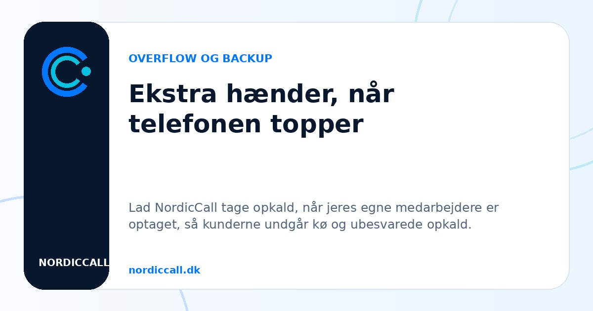 Ekstra hænder, når telefonen topper