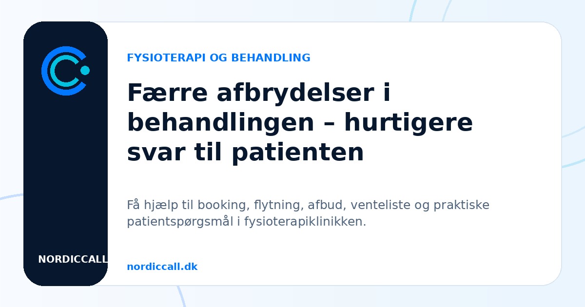 Færre afbrydelser i behandlingen – hurtigere svar til patienten